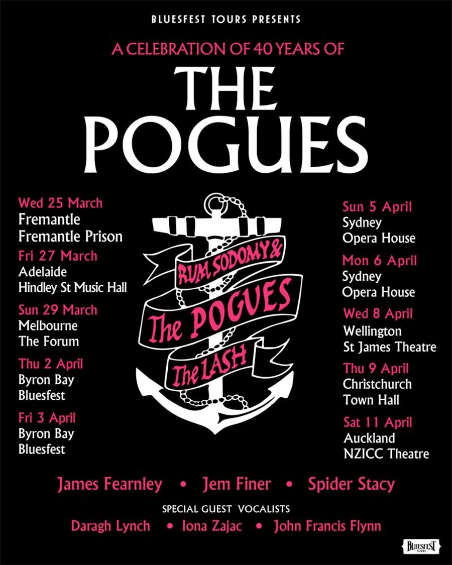 The Pogues Bluesfest Sideshows poster 2026