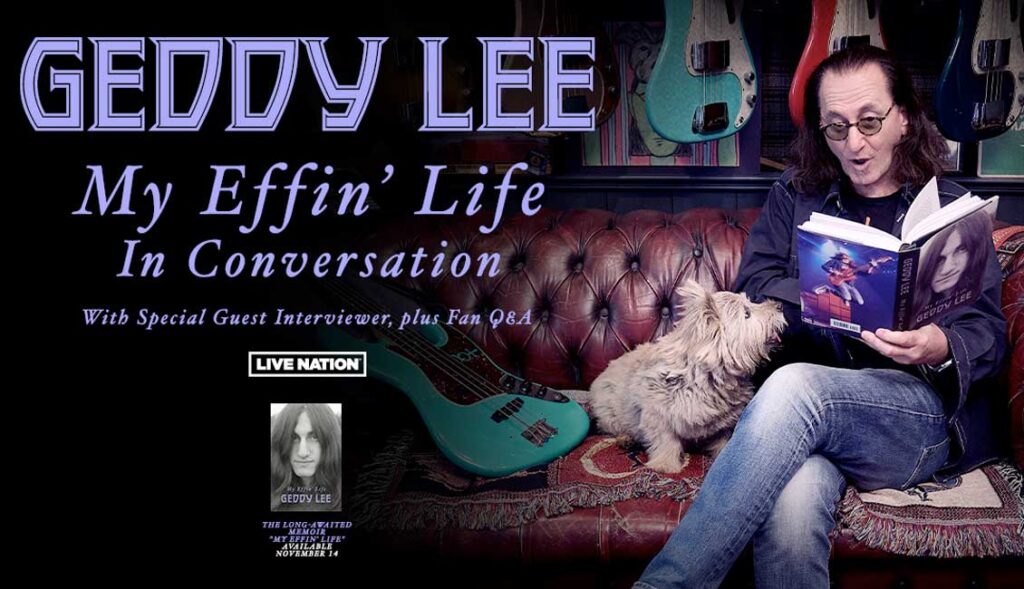 Geddy Lee - My Effin Life-in Conversation 2023 tour