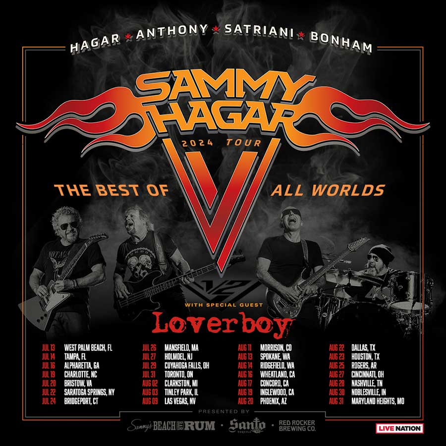 Sammy Hagar and friends tour USA 2024 poster dates
