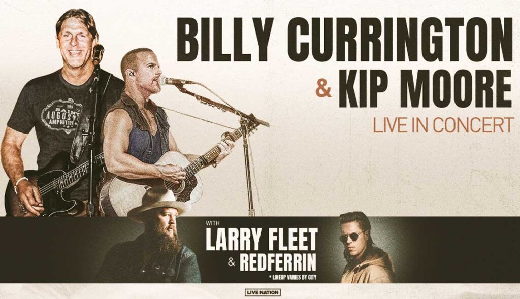Billy Currington and Kip Moore 2024 tour
