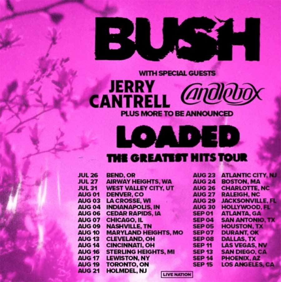 Bush Loaded 2024 USA tour poster