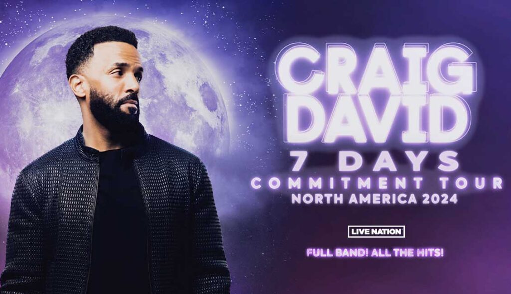 Craig David announces 7 Days Commitment Tour USA 2024