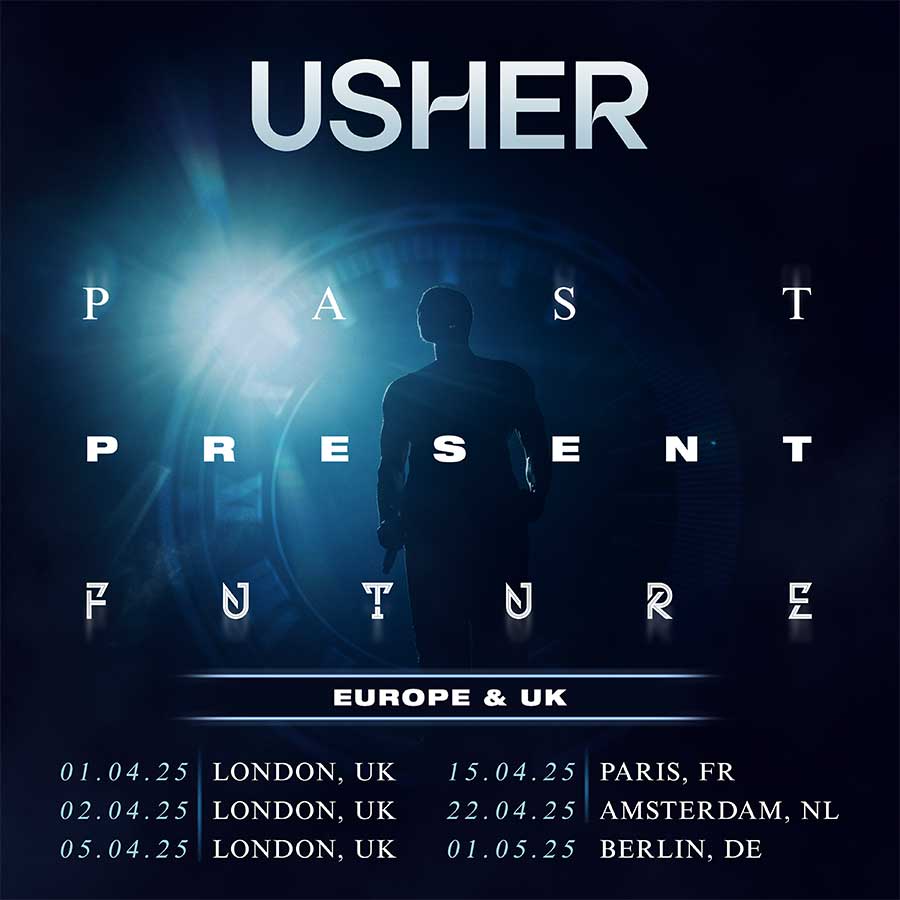 Usher announces Past Present and Future Europe dates 20245
