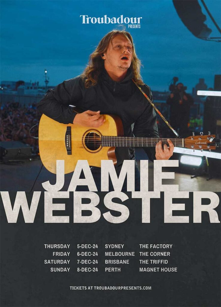 Jamie Webster - Australian Tour 2024 poster