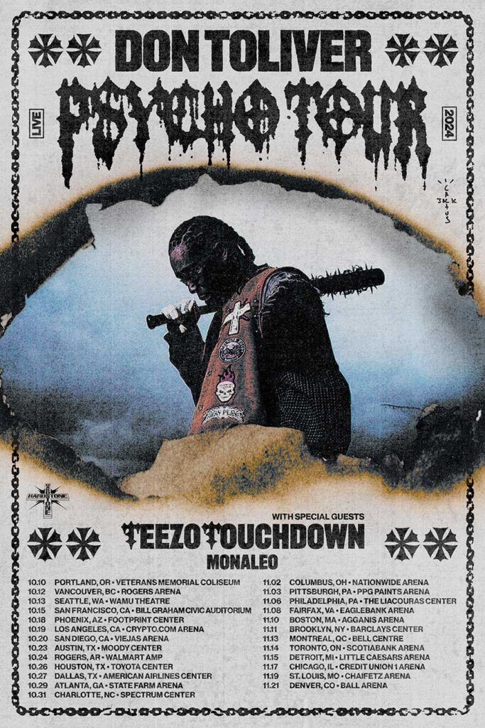 Don Toliver Psycho Tour 2024 poster