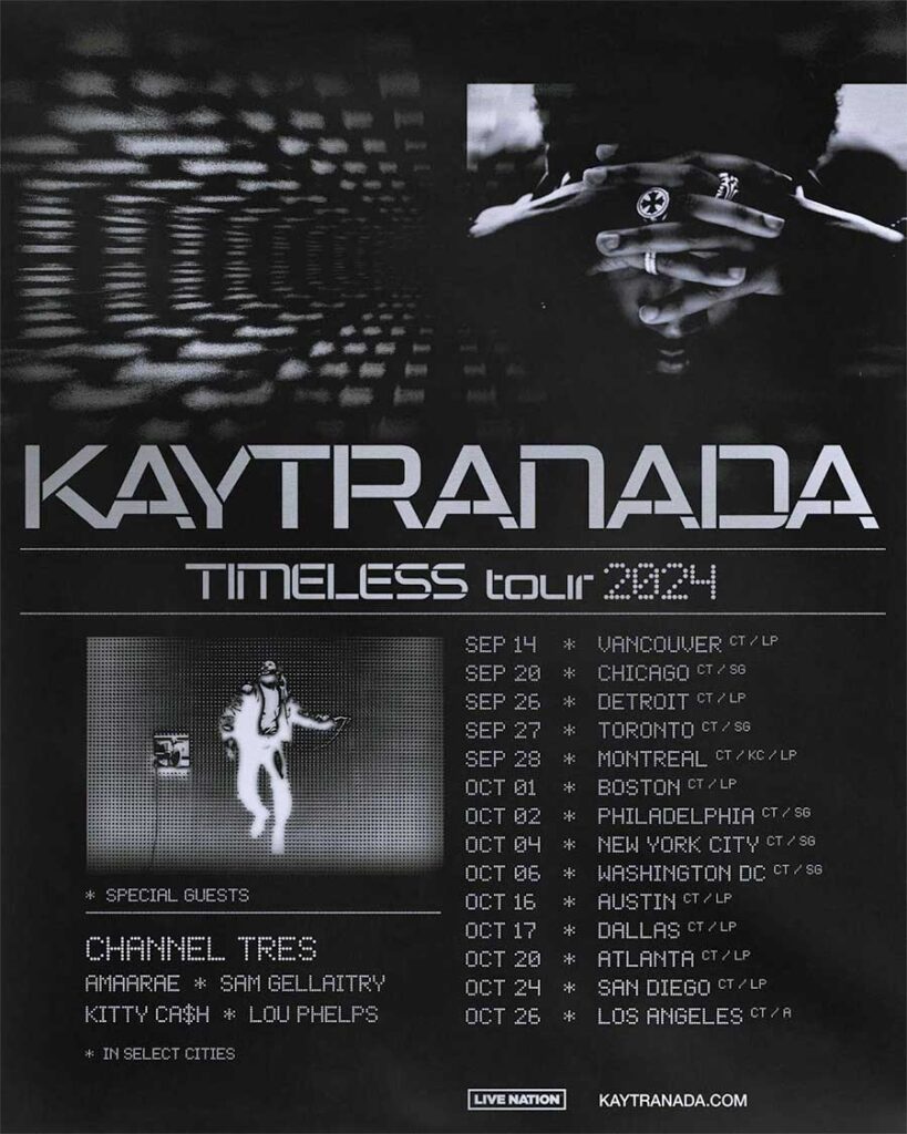 Kaytranada announces Timeless Tour 2024 poster