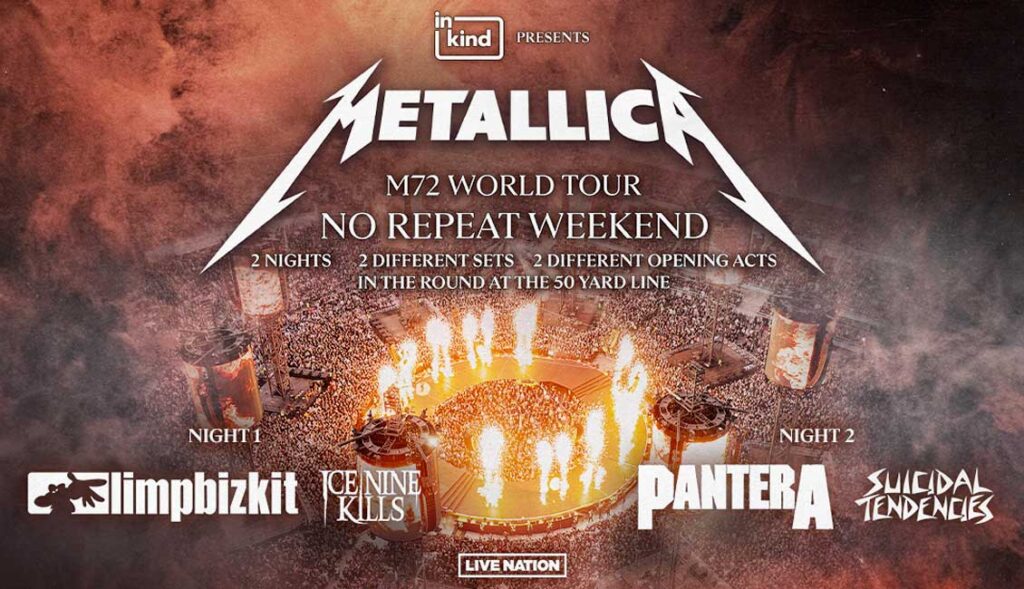 Metallica announce M72 North American Tour dates 2025