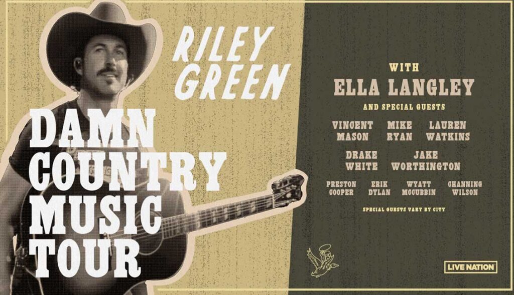 Riley Green announces Damn Country Music Tour 2025