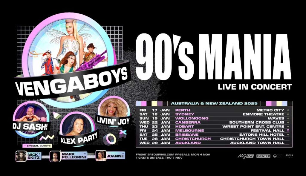 90s Mania Live in Concert 2025 Australia and New Zealand