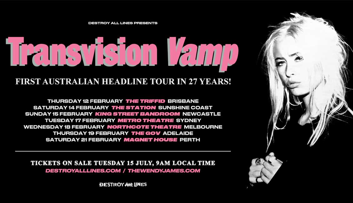 Transvision Vamp Australia 2026 Tour