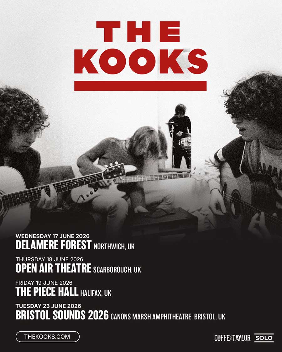 The Kooks 2026 UK tour poster