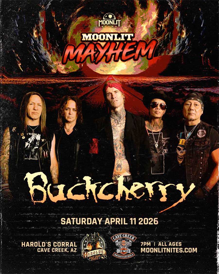 Buckcherry play Moonlit Mayhem USA 2026 poster