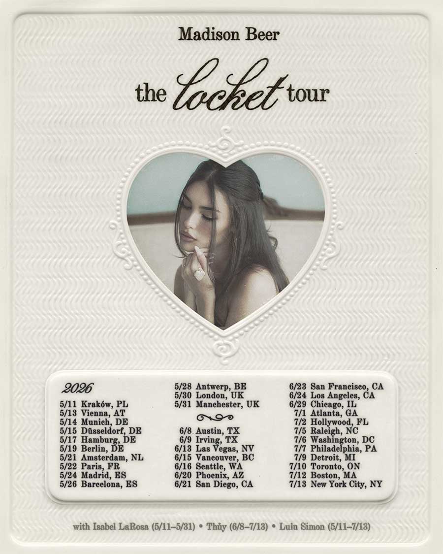 Madison Beer announces The Locket World Tour poster