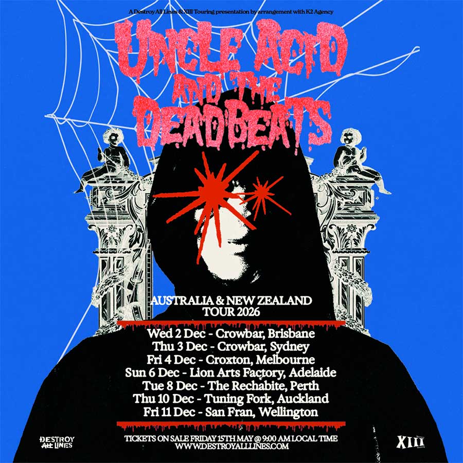 Uncle Acid and the Deadbeats Aus NZ tour 2026 poster