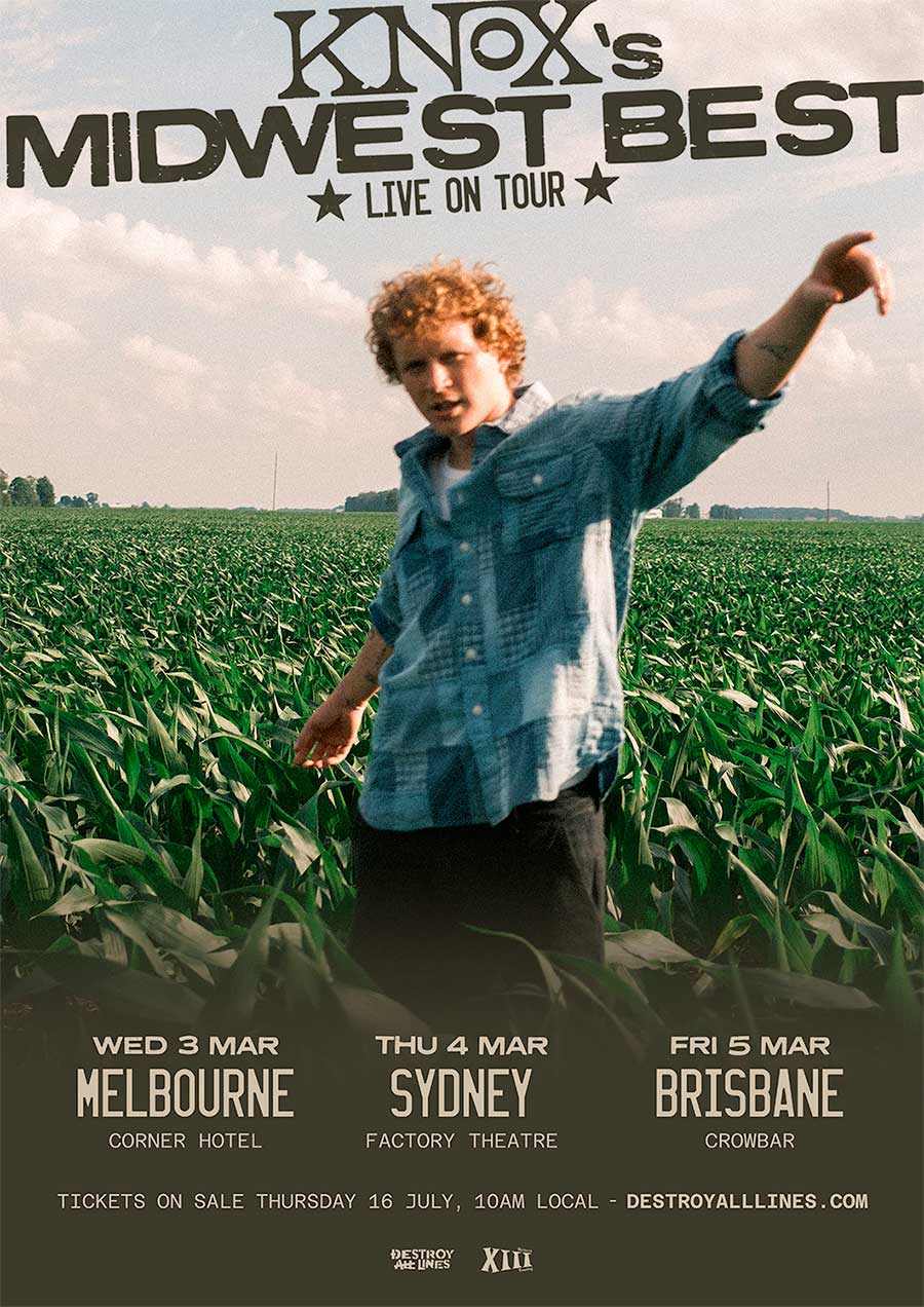 KNOX announces debut Australian tour 2027 poster